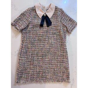 Ever After Tweed Dress Women’s Small Removable Brooch Old Money Preppy
